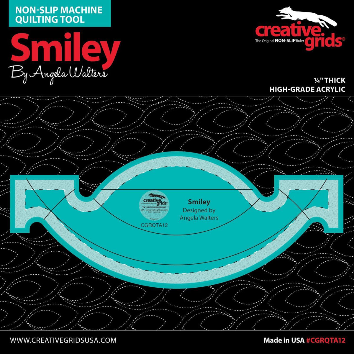 Longarm Ruler - Creative Grid - Smiley – Merrily We Quilt Along