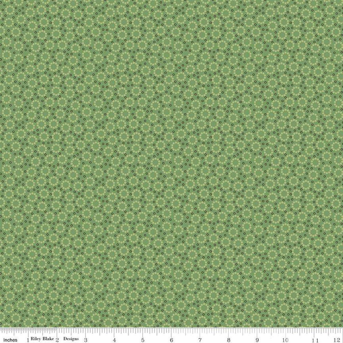 Bee Plaids Bushel C12030 Green by Riley Blake Designs - Geometric  Tone-on-Tone Dashed-Line Lattice - Lori Holt - Quilting Cotton Fabric