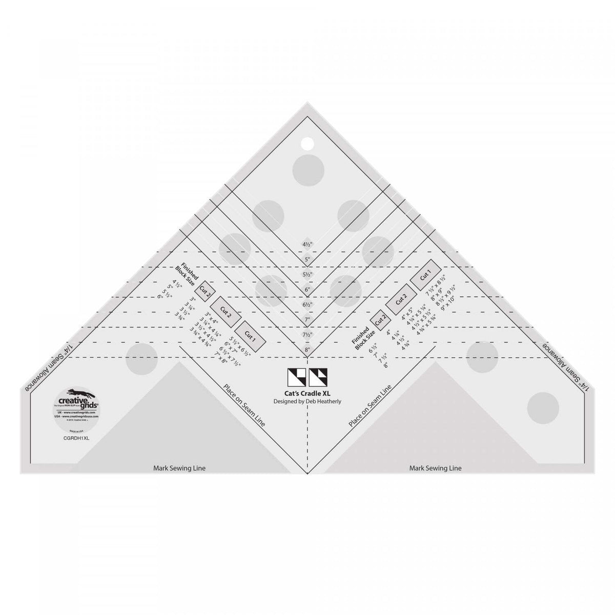 Ruler - Creative Grids Cats Cradle Ruler XL – Merrily We Quilt Along