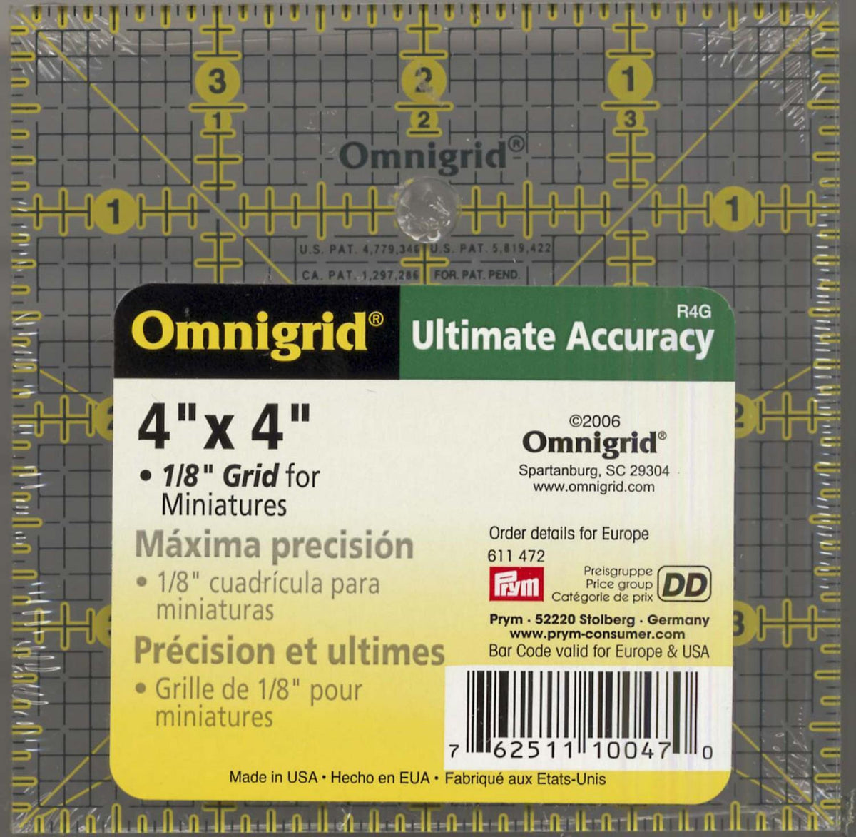 Omnigrid Ruler 4 in x 8 in