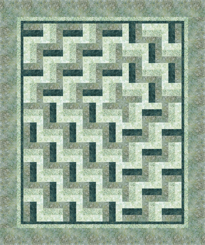 Pattern - Quilt Chef - Triple Rail with a Twist