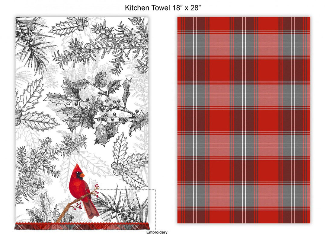 Tea Towel - Winter Cardinal Tea Towel Set