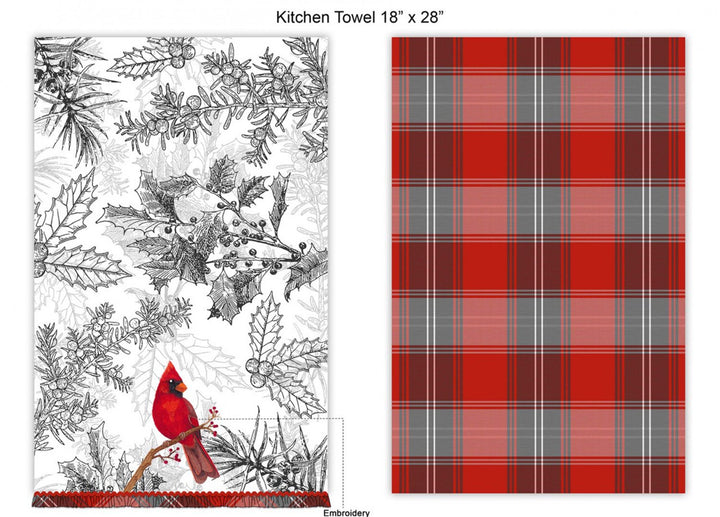 Tea Towel - Winter Cardinal Tea Towel Set