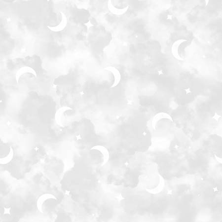 Maywood - Honey Bunny - Light Grey Clouds And Moons