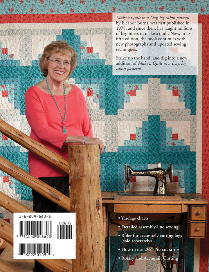 Book - Eleanor Burns - Make A Quilt In a Day Log Cabin 6th Edition