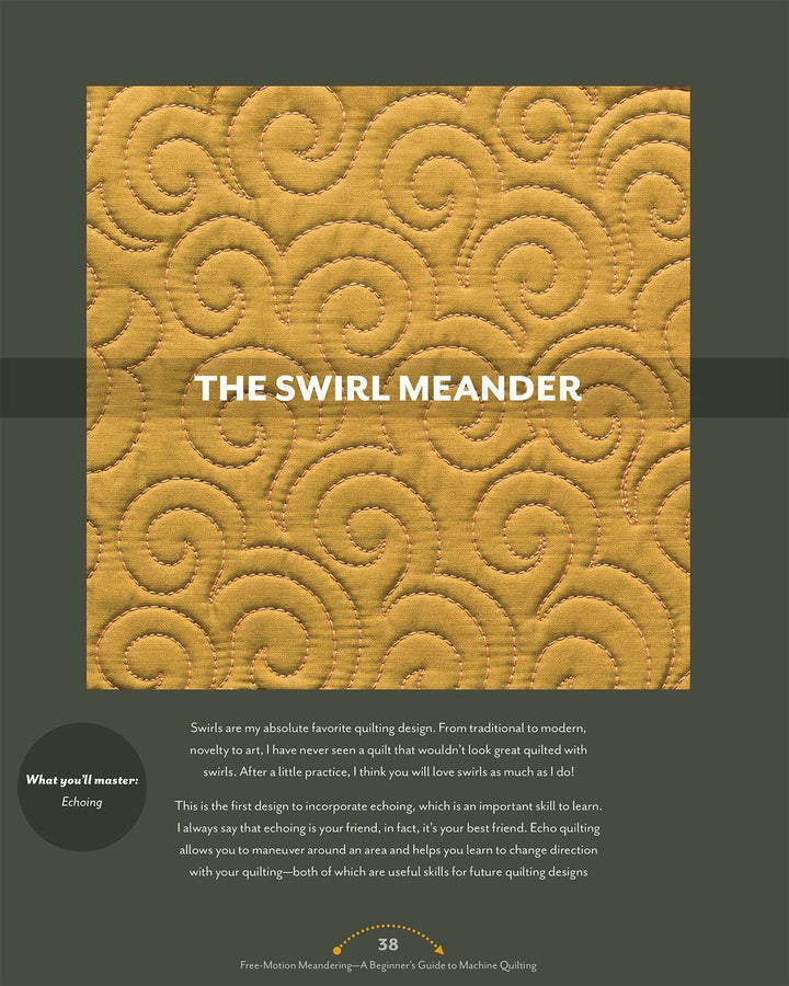 Book - Angela Waters - Free-Motion Meandering - Softcover