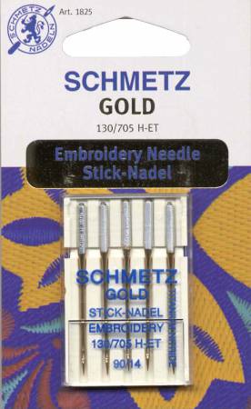 Machine Needles - Schmetz Gold Titanium Embroidery Size 14/90 5ct