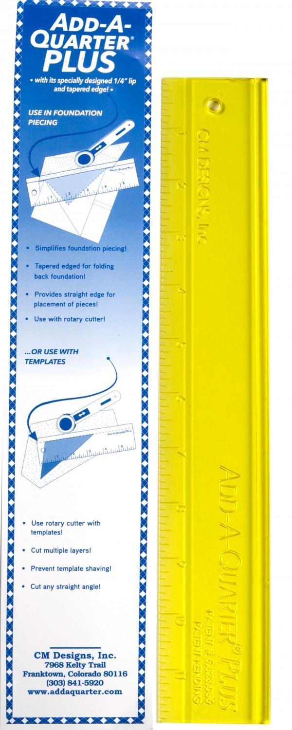 Ruler - Add-A-Quarter 2"x12" Ruler PLUS