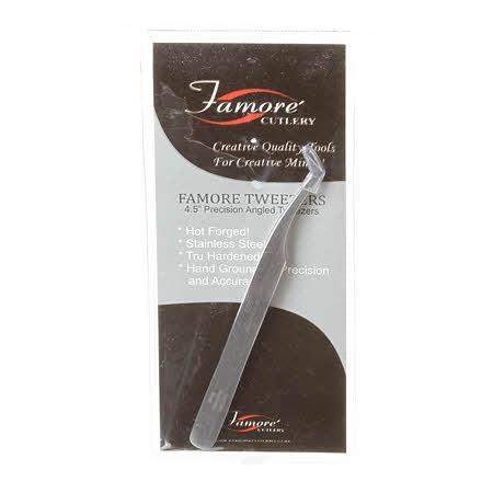 Tweezers - Famore - Swiss 4 1/2in Precision Angled
