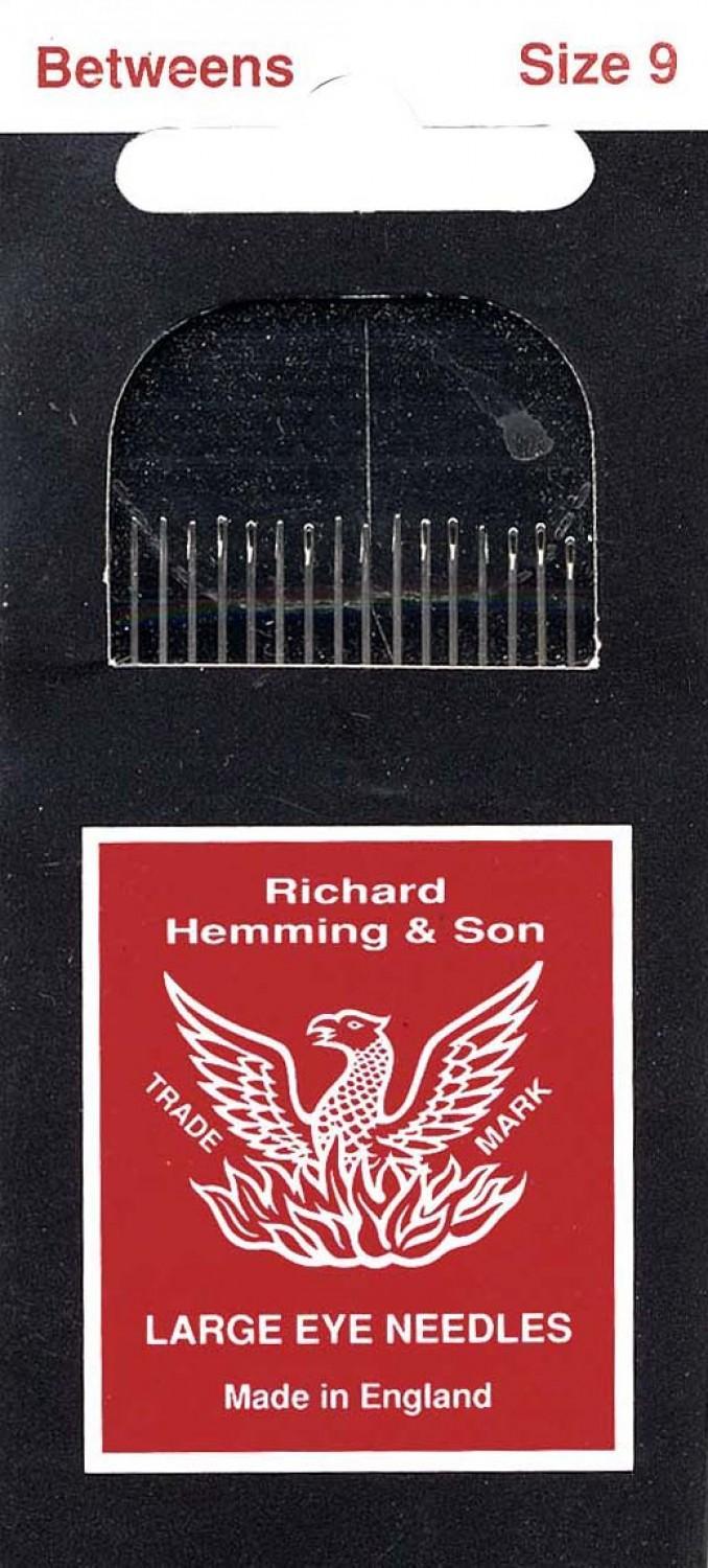 Hand Needles - Richard Hemming Between / Quilting Needles Size 9 20ct