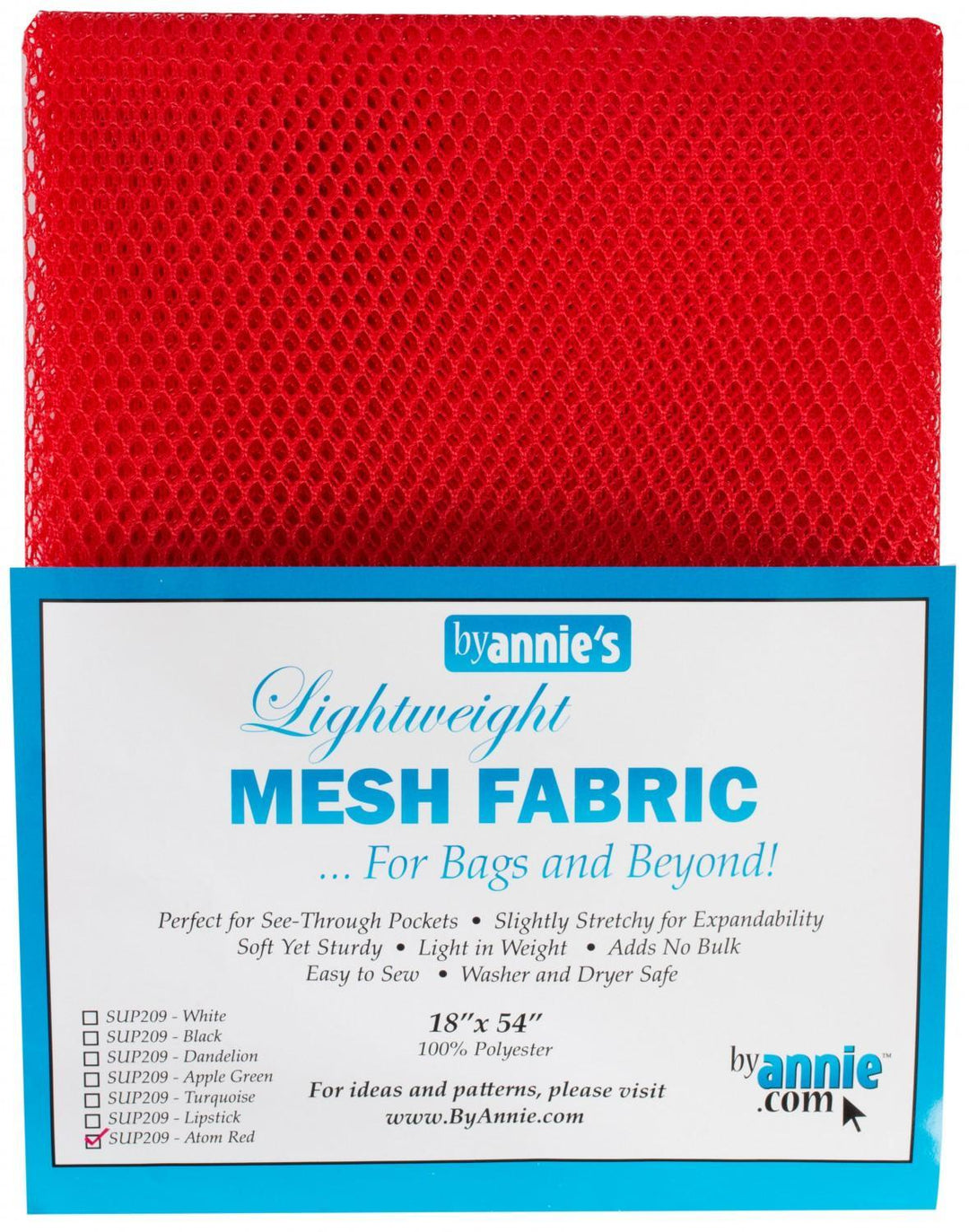 Mesh - Lite Weight Fabric - Atomic Red 18"x 54"