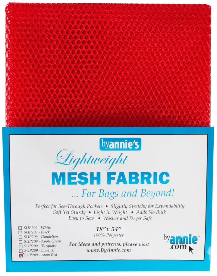 Mesh - Lite Weight Fabric - Atomic Red 18"x 54"