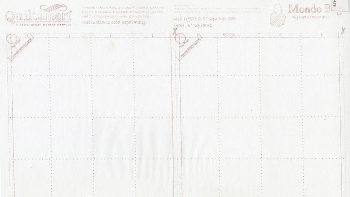 Panel - Quilt Smart - Mondo Bag Pre Printed Interfacing - 2 PANELS ONLY