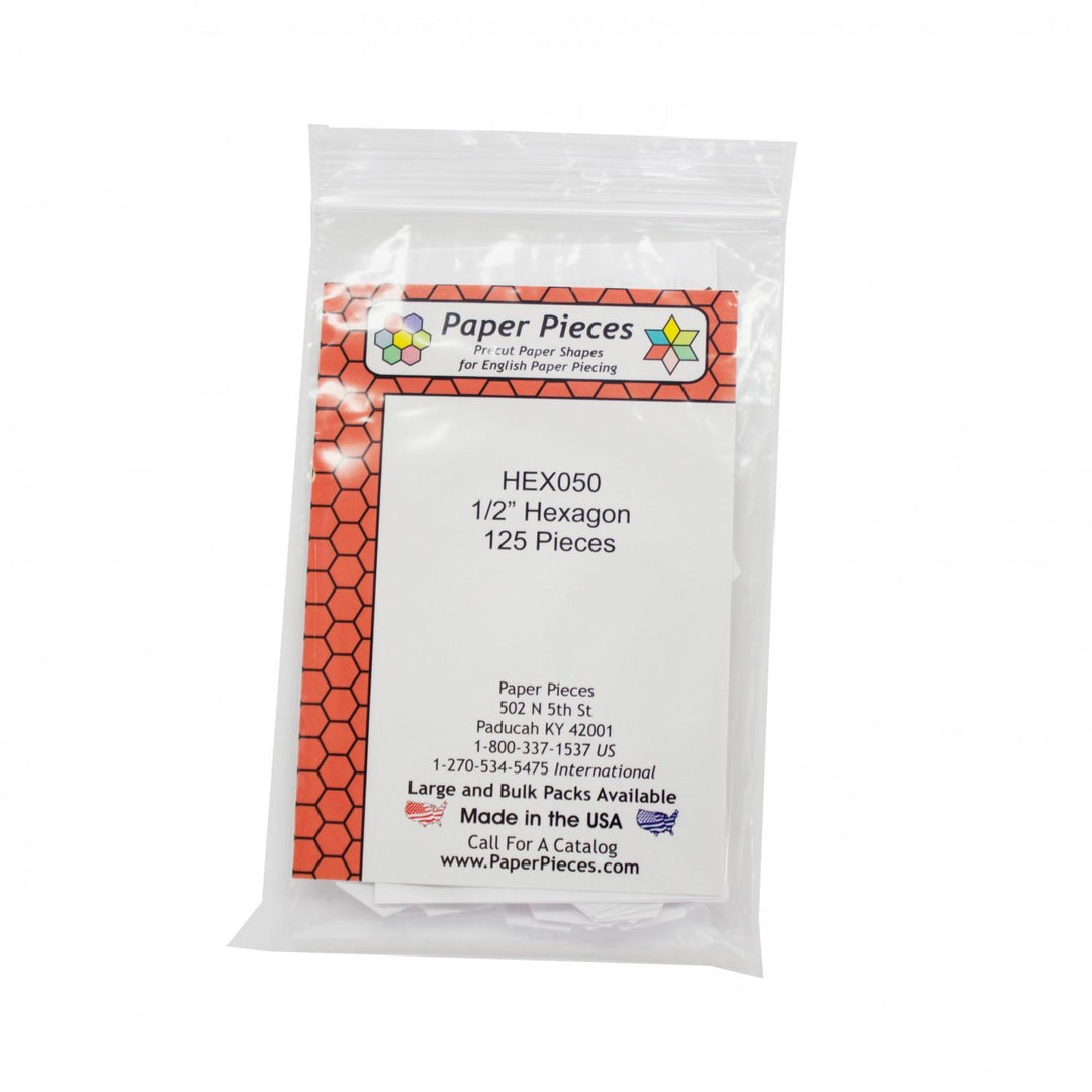 Paper Piece - Hexagon Pack 1/2in 125pc