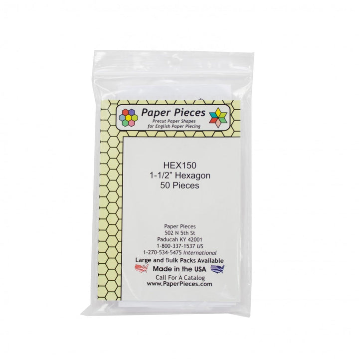 Paper Piece - Hexagon Pack 1-1/2in 50pc