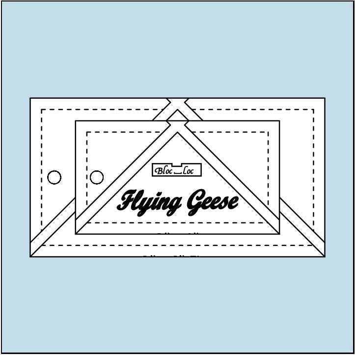 Ruler - Bloc Loc - Flying Geese Set #6 (1"x2", 1.5"x3", 2"x4")