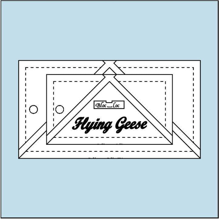 Ruler - Bloc Loc - Flying Geese Set #6 (1"x2", 1.5"x3", 2"x4")