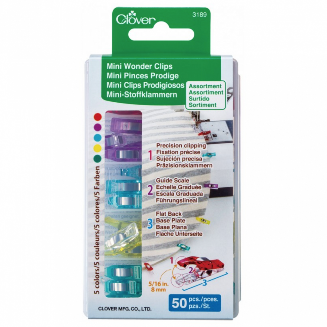 Clips - Clover - Mini Wonder Clips Assorted 50 pcs