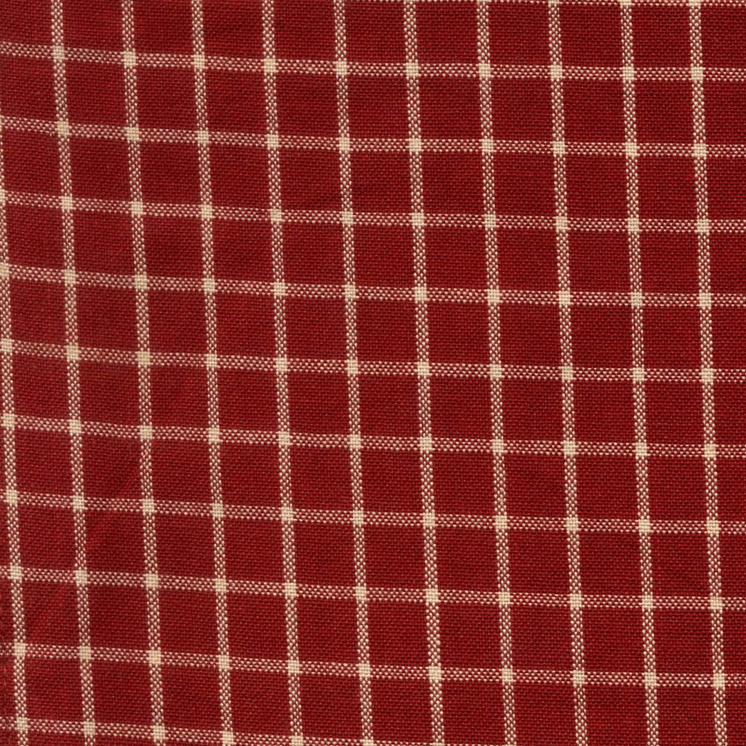 Tea Towel - Reverse Window Pane - Red/Teadye