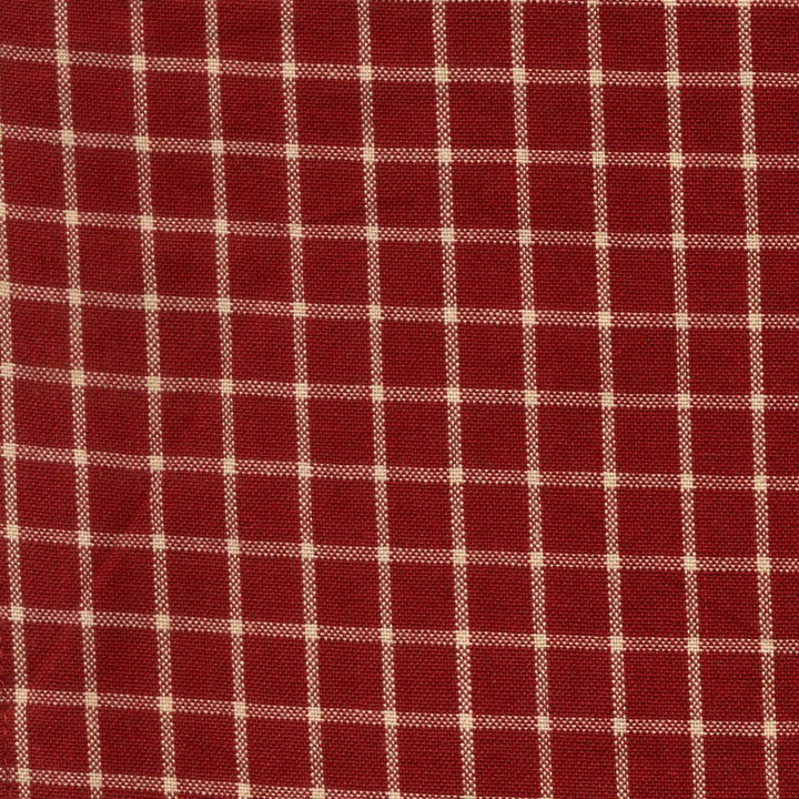 Tea Towel - Reverse Window Pane - Red/Teadye