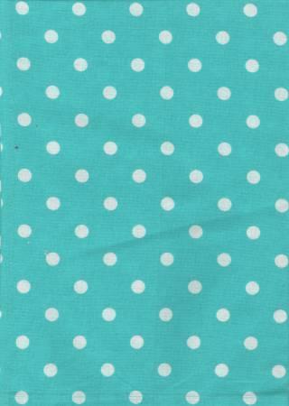 Tea Towel - Polka Dot - Turquoise with White Dot