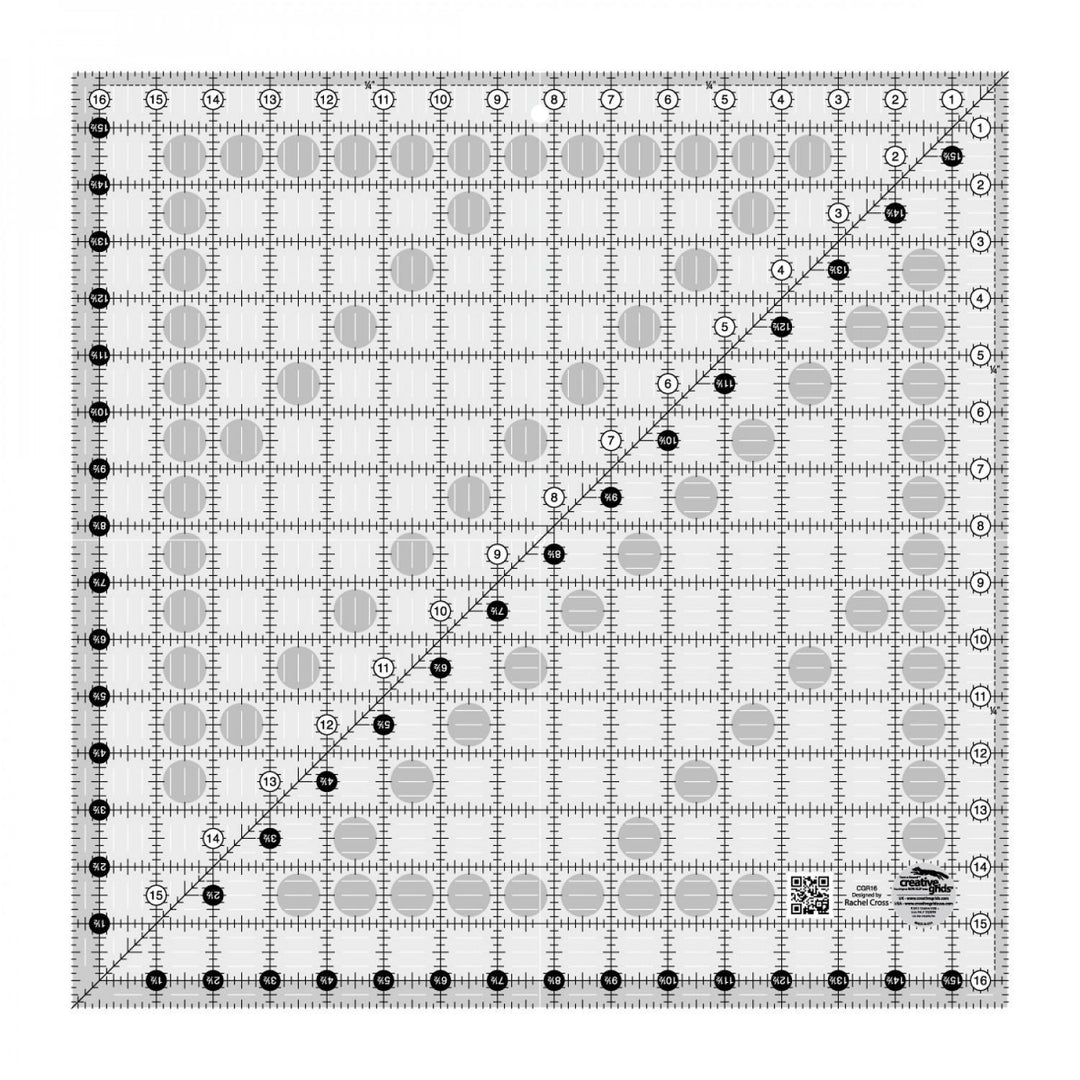 Ruler - Creative Grids - Quilt Ruler 16-1/2in Square