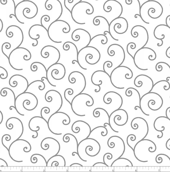 Maywood Studio - Kimberbell Basics - Grey Scroll
