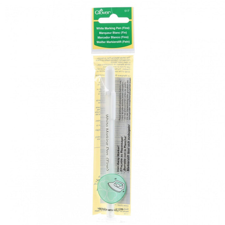 Pen - Clover - Water Soluble or Iron Off Marking Pen - White