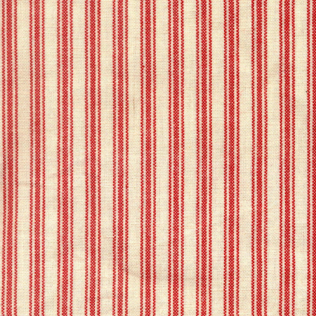 Tea Towel - Ticking - Red and cream