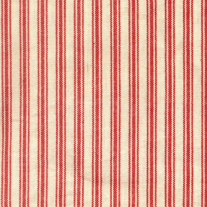 Tea Towel - Ticking - Red and cream