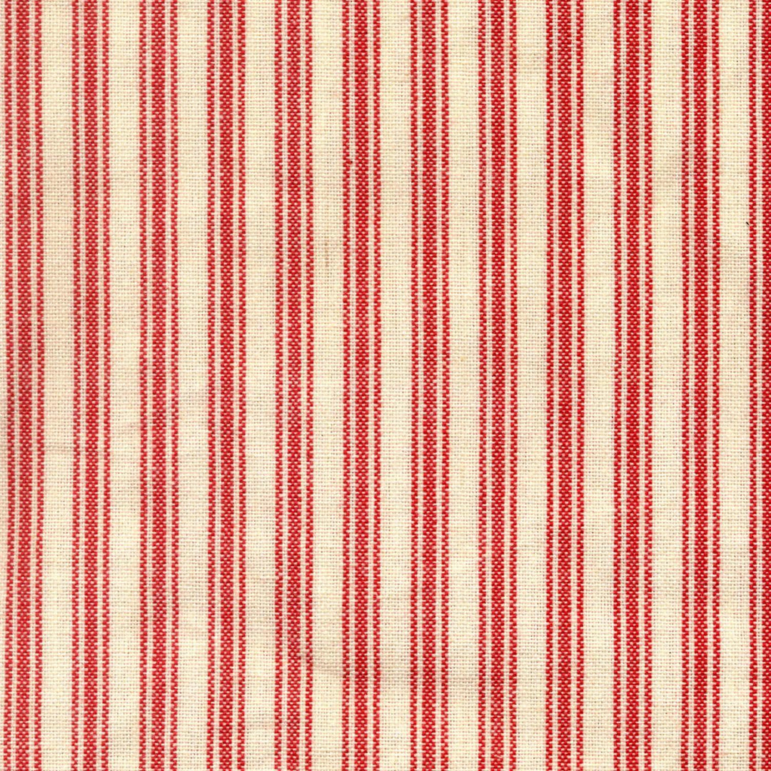 Tea Towel - Ticking - Red and cream