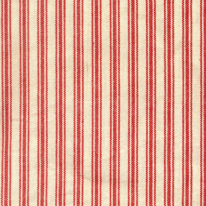 Tea Towel - Ticking - Red and cream