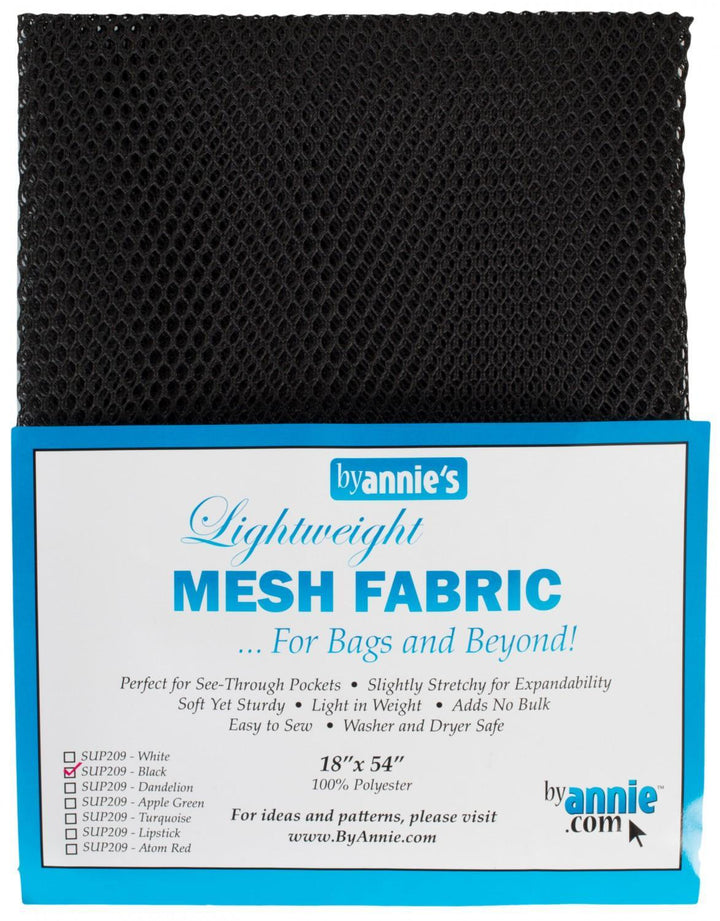Mesh - Lite Weight Fabric - Black 18"x 54"