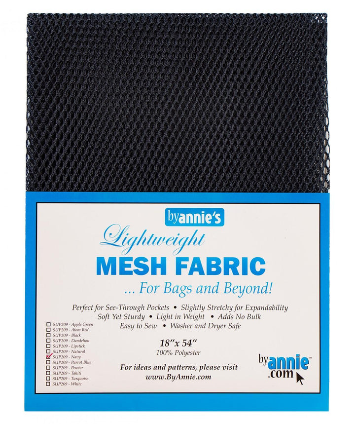 Mesh - Lite Weight Fabric - Navy 18"x54"