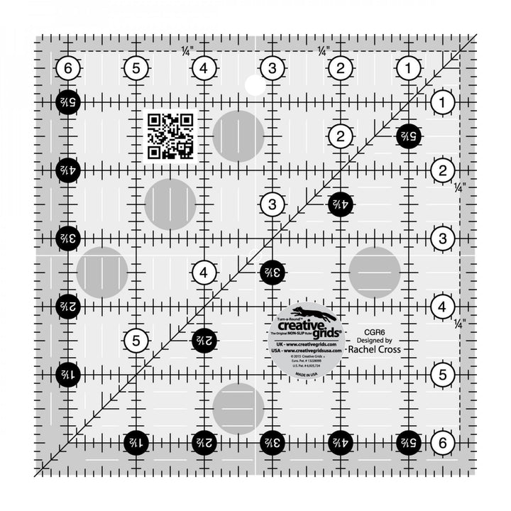 Ruler - Creative Grid - 6-1/2in Square