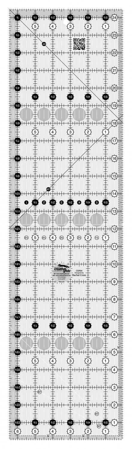 Ruler - Creative Grids - Quilt Ruler 6-1/2in x 24-1/2in