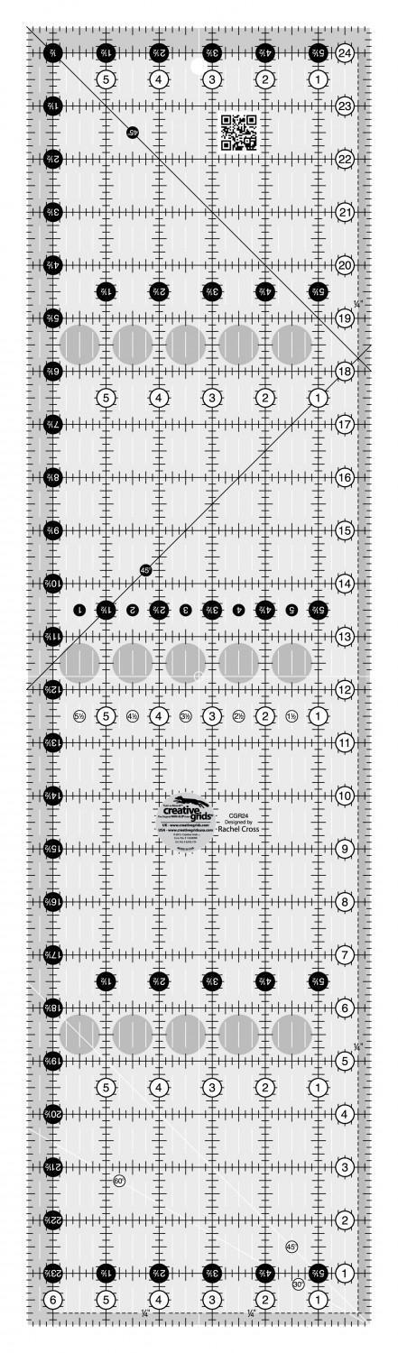 Ruler - Creative Grids - Quilt Ruler 6-1/2in x 24-1/2in