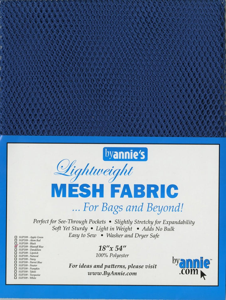Mesh - Lite Weight Fabric - Blastoff Blue 18"x54"