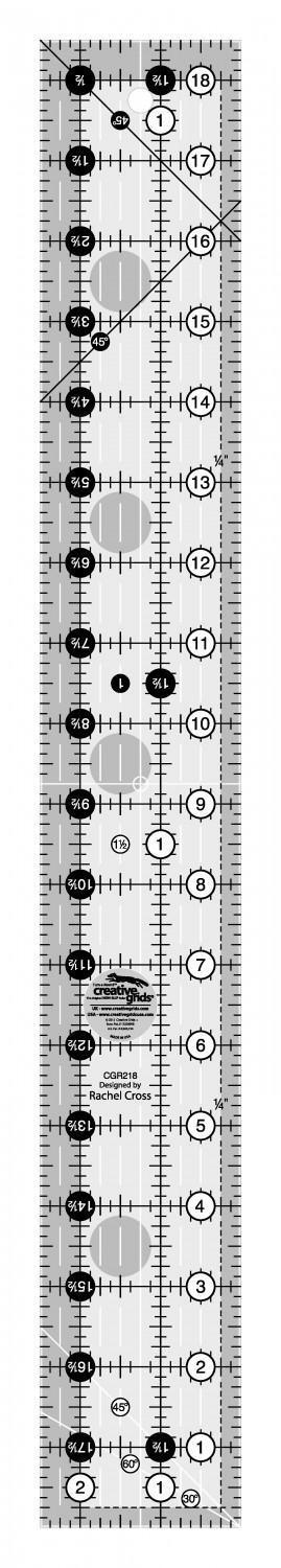 Ruler - Creative Grid - 2-1/2in x 18-1/2in Rectangle Quilt Ruler