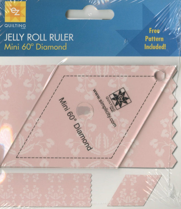 Ruler - EZ Quilting - Jelly Roll Ruler Mini 60 Degree Diamond