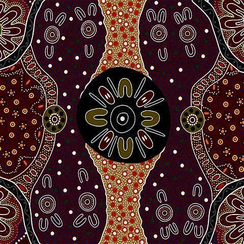 M&S Textiles - Aboriginal - Womens Business Charcoal By  E. Young