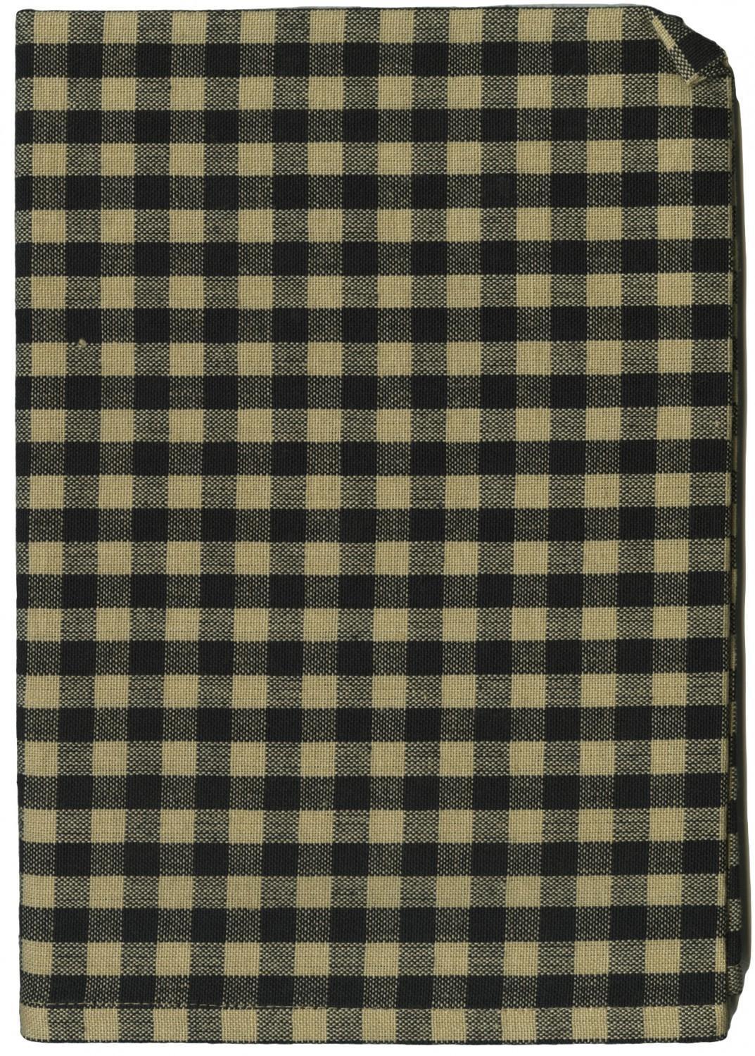 Tea Towel - Small Check - Black/TeaDye