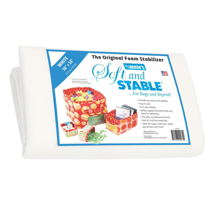 Soft and Stable - White 100% Polyester Stabilizer - 36in x 58in