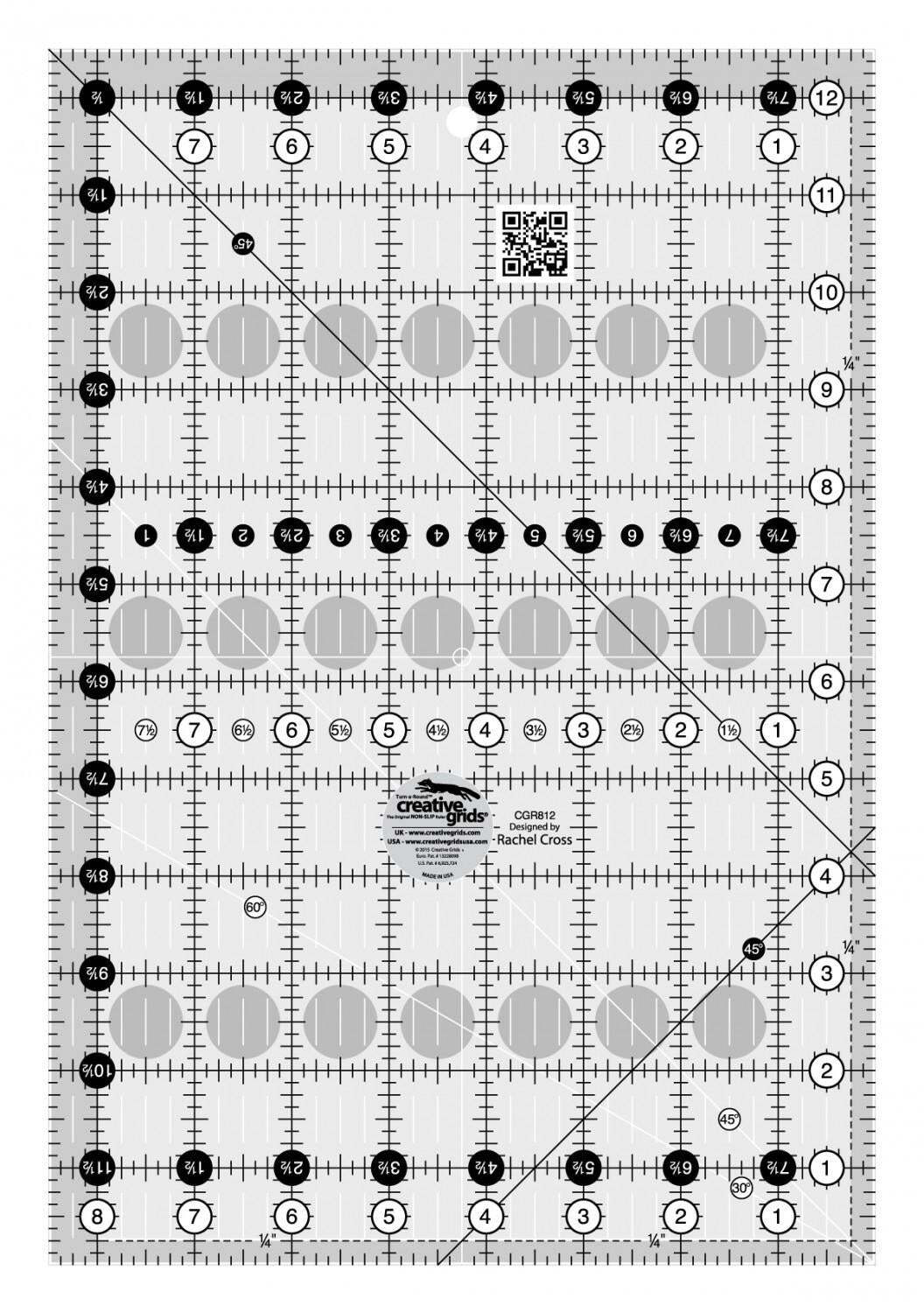 Ruler - Creative Grid - 8-1/2 x 12-1/2in