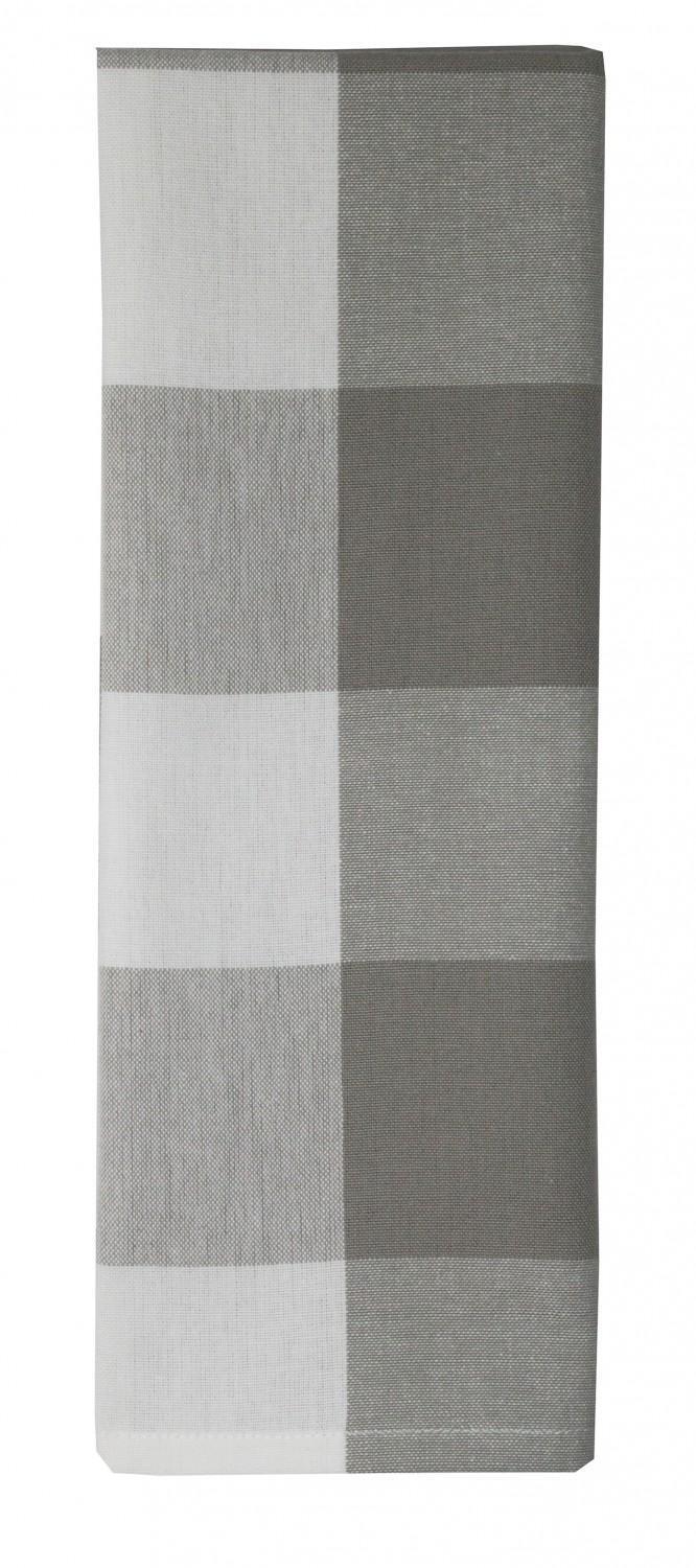 Tea Towel - Check 3in - Farm House - Grey/White