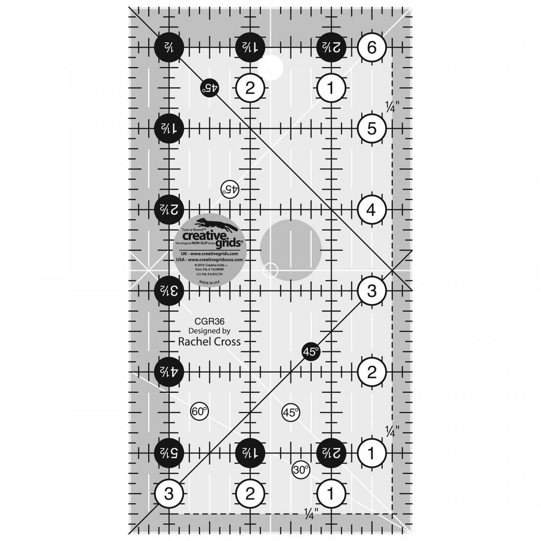 Ruler - Creative Grid - 3.5" x 6.5" Ruler