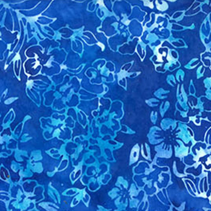 Hoffman - Batik - Blue Cherry Blossom