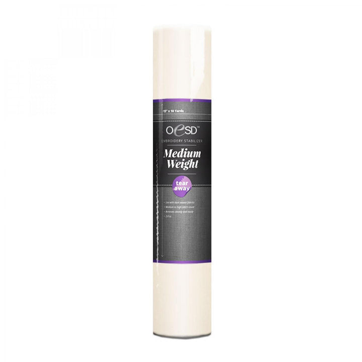 Stabilizer - OESD Tearaway - Medium Weight White 20in x 10 yds