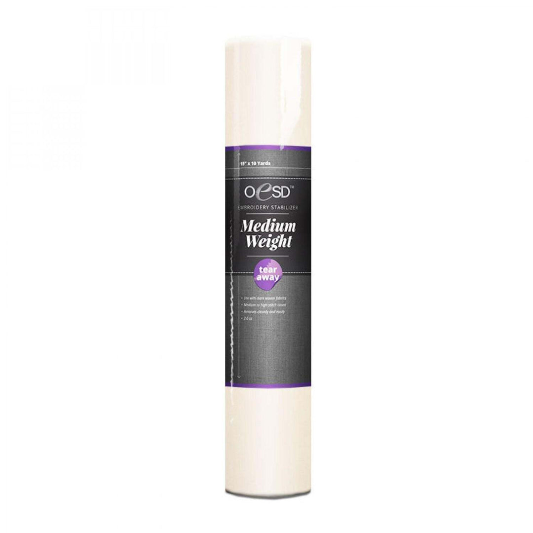 Stabilizer - OESD Tearaway - Medium Weight White 20in x 10 yds