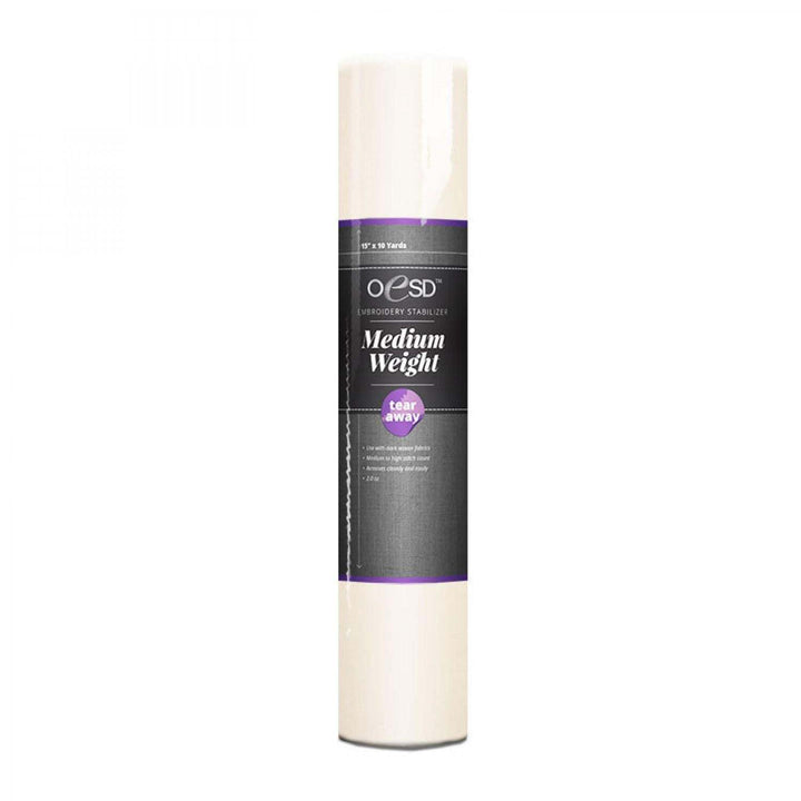 Stabilizer - OESD Tearaway - Medium Weight White 20in x 10 yds